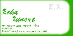 reka kunert business card