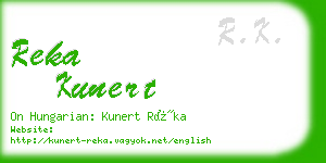 reka kunert business card